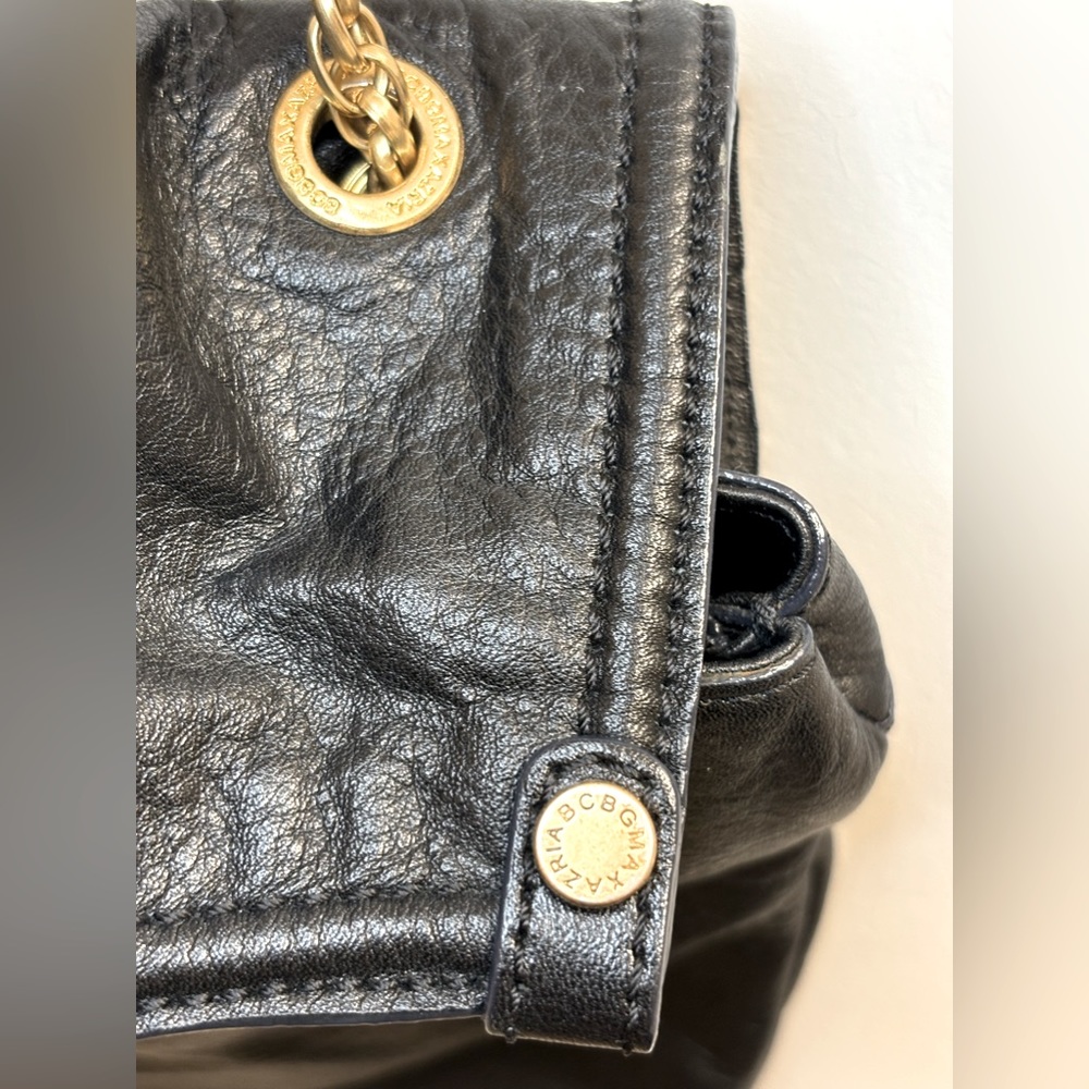 Black Leather BCBG MaxAzria Shoulder/Clutch Bag - Picture 9 of 10